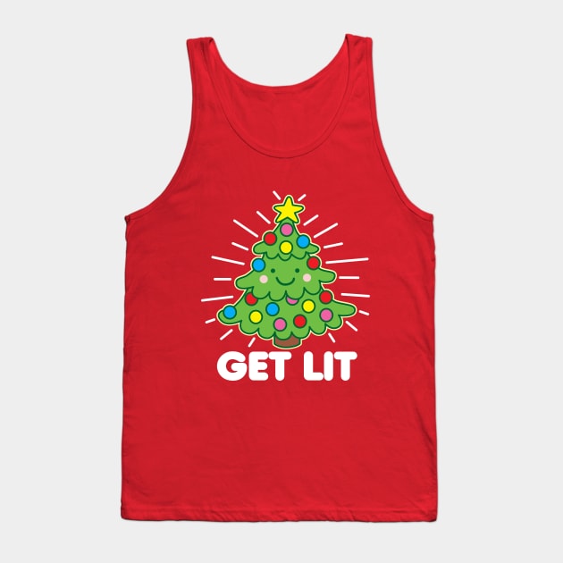 Get Lit Christmas Tree Tank Top by DetourShirts